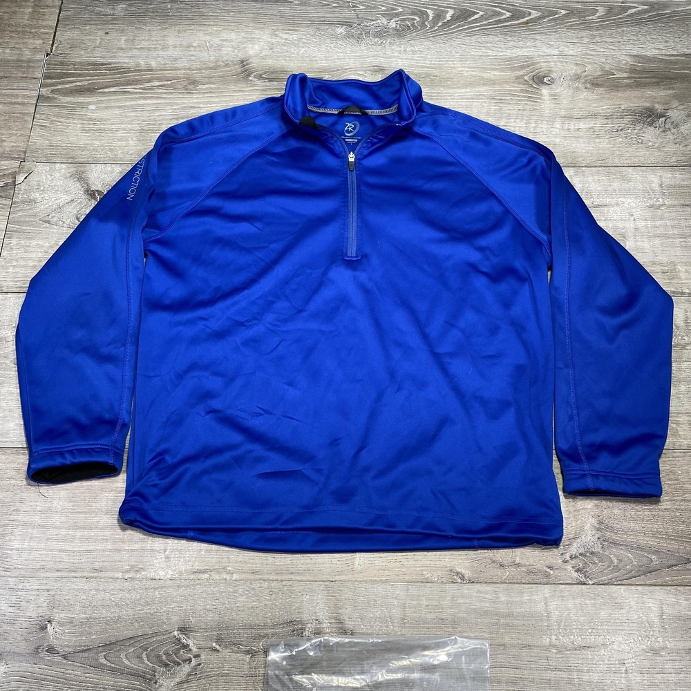 Zero Restriction Pullover Mens Medium Blue‎ Quarter Zip Golf Performance Tour
